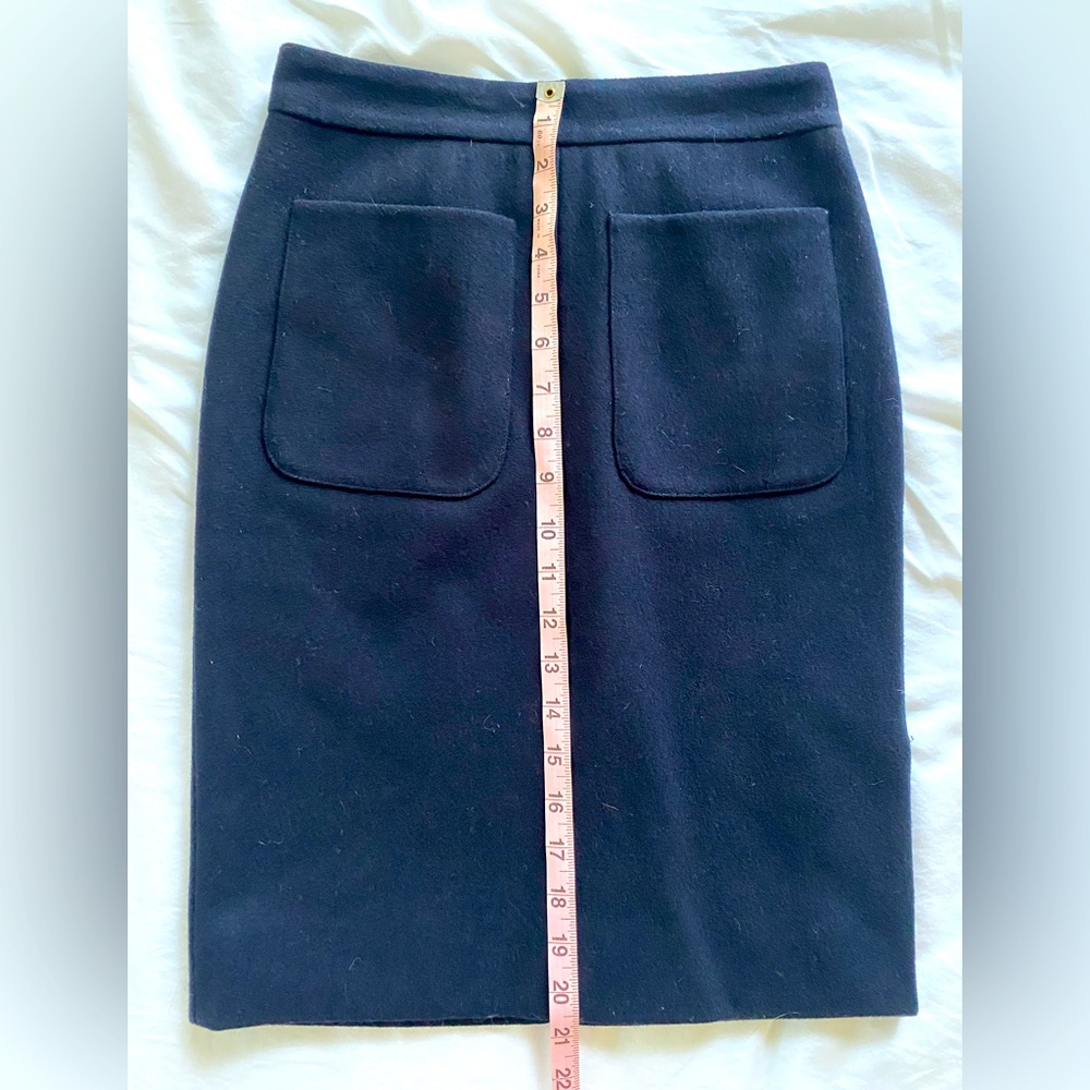 Reiss Navy Blue Wool Pencil Skirt